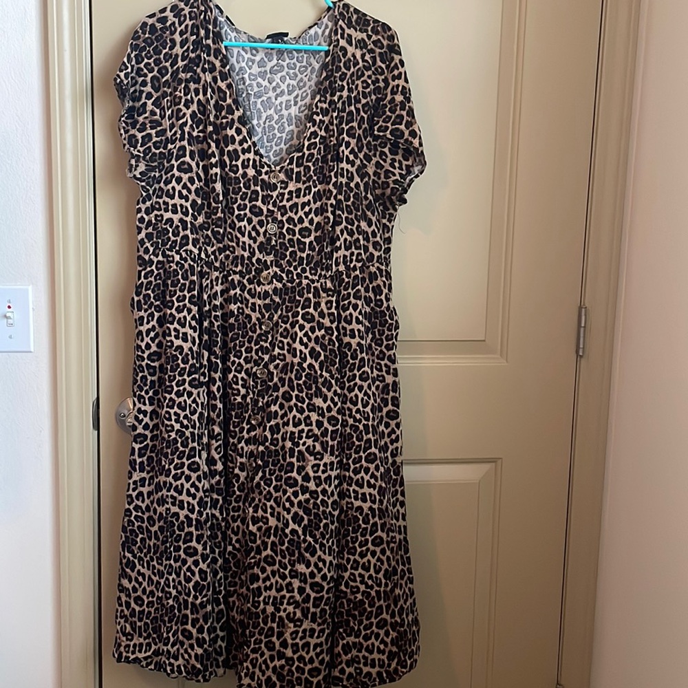 Torrid Cheetah Print Midi Dress